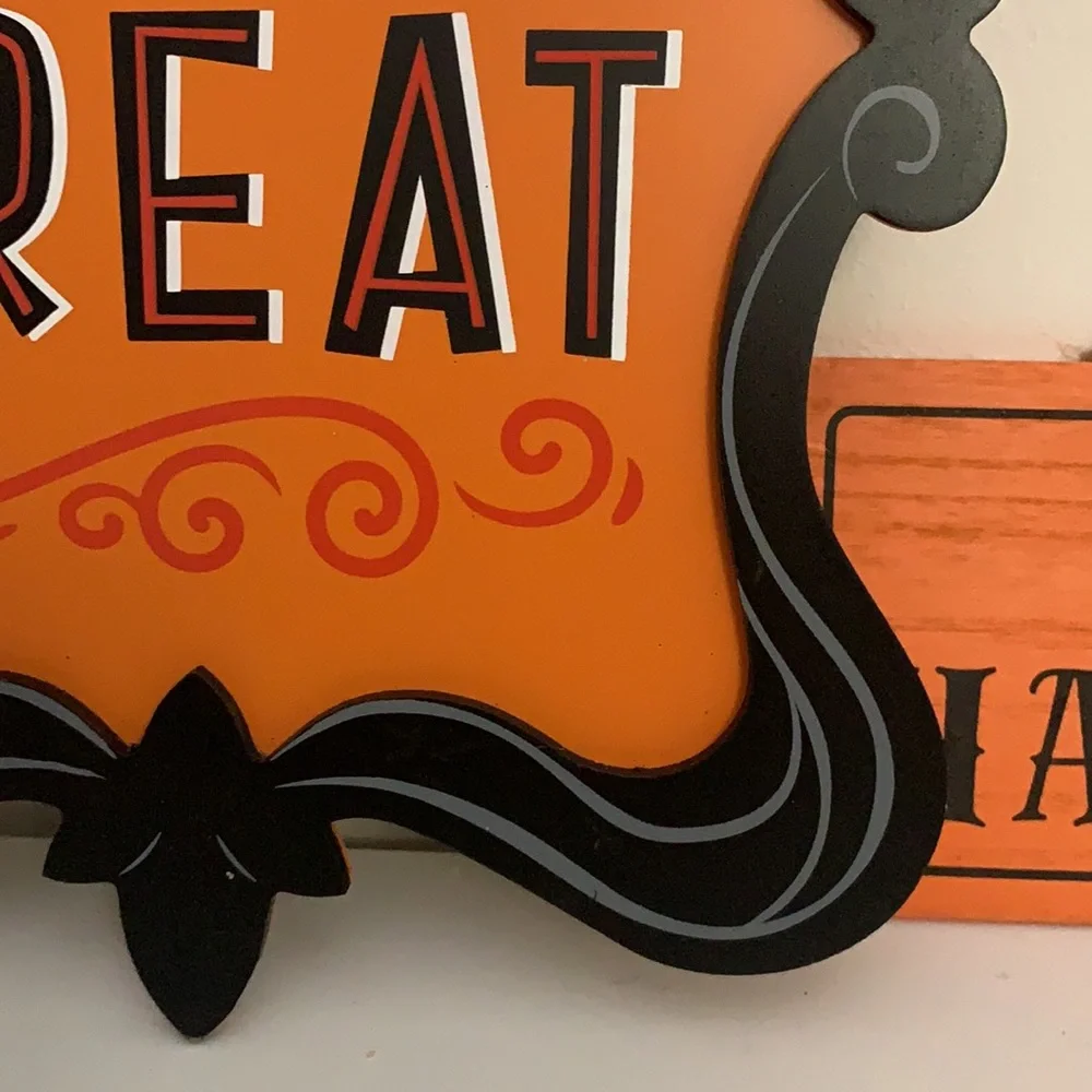 Halloween Target Wood Wall and or Door Hanging Decorations. Brand New.